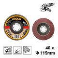 INGCO Δίσκος Λείανσης Φίμπερ K40 115mm FD1151 με 12 άτοκες δόσεις