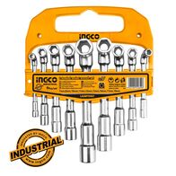 INGCO Γωνιακά Κλειδιά Καρυδάκια 7-19mm Σετ 9 τεμ. LASWT0901 με 12 άτοκες δόσεις