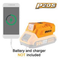 INGCO Φορτιστής USB-A Li-Ion Powerbank με Φακό SOLO CUCLI2022 με 12 άτοκες δόσεις