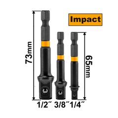 INGCO Αντάπτορες για Καρυδάκια 1/4"-3/8"-1/2" Σετ 3 τεμ. AMN365A01 με 12 άτοκες δόσεις