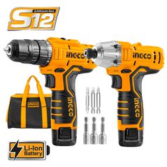 INGCO Εργαλεία Μπαταρίας 12V Li-Ion Σετ 2 τεμ. CKLI1201 με 12 άτοκες δόσεις