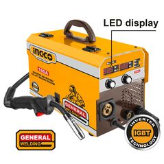INGCO Ηλεκτροκόλληση Inverter 160Α MAG/MIG (Σύρματος με Αέριο και Χωρίς Αέριο) MMA/LIFT/TIG MGT1601 με 12 άτοκες δόσεις