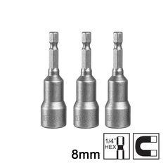 INGCO Καρυδάκια 1/4" Μαγνητικά 8mm 3 τεμ. AMN0831 με 12 άτοκες δόσεις