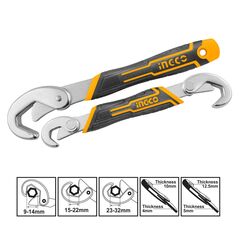 INGCO Πολύκλειδα 9-32mm Σετ 2 τεμ. HBWS110808 με 12 άτοκες δόσεις