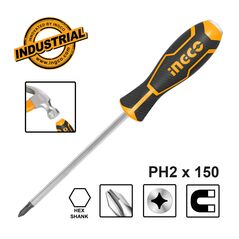 INGCO Κατσαβίδι Σταυρού Χτυπητό PH2x150mm HGTSPH2150 με 12 άτοκες δόσεις