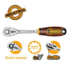 INGCO Καστάνια Ίσια 1/2" 72Τ HRTH0812 με 12 άτοκες δόσεις