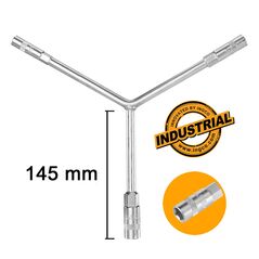 INGCO Μανέλα με Λαβή Υ και 3 Καρυδάκια 8-10-12mm HYSW081012 με 12 άτοκες δόσεις