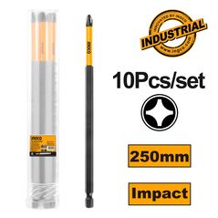 INGCO Κατσαβιδόμυτες 1/4" PH2x250mm 10 τεμ. SDBIM11PH2103 με 12 άτοκες δόσεις