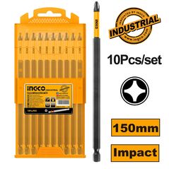 INGCO Κατσαβιδόμυτες 1/4" PH2x150mm 10 τεμ. SDBIM11PH263 με 12 άτοκες δόσεις