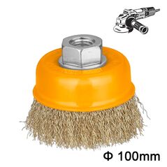 INGCO Συρματόβουρτσα Γωνιακού Tροχού M14 100mm WB11001 με 12 άτοκες δόσεις