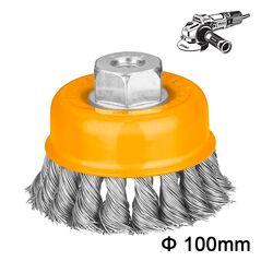 INGCO Συρματόβουρτσα Γωνιακού Tροχού M14 100mm WB21001 με 12 άτοκες δόσεις