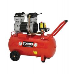 Toros Αεροσυμπιεστης 50lt/1,55hp Oilfree Χαμ. Θορυβου έως 12 Άτοκες Δόσεις