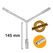 INGCO Μανέλα με Λαβή Υ και 3 Καρυδάκια 8-10-12mm HYSW081012 με 12 άτοκες δόσεις