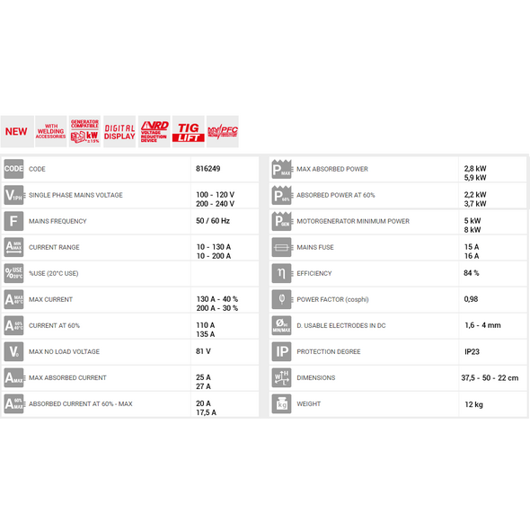 TELWIN ADVANCE 227 XT MV/PFC VRD έως 12 άτοκες Δόσεις και δώρο γάντια εργασίας