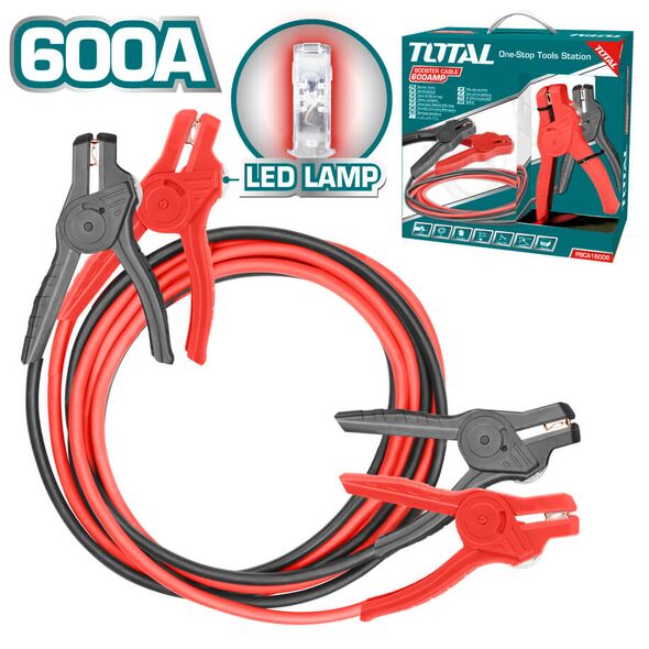 TOTAL ΚΑΛΩΔΙΑ ΕΚΚΙΝΗΣΗΣ 3m ΜΕ ΛΑΜΠΑ LED (PBCA16008L) ως 12 Άτοκες Δόσεις