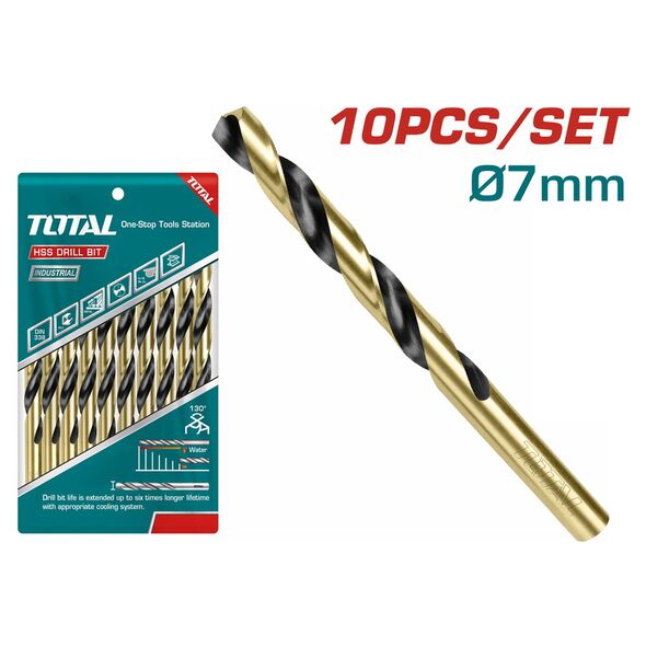 TOTAL ΤΡΥΠΑΝΙ HSS DIN 338 7mm (TAC100703) ως 12 Άτοκες Δόσεις