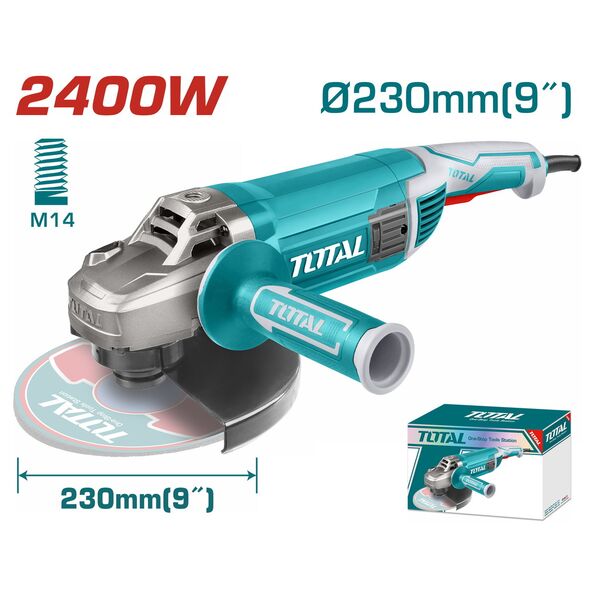 TOTAL ΓΩΝΙΑΚΟΣ ΛΕΙΑΝΤΗΡΑΣ 2.400W - 230mm (TG1252306) ως 12 Άτοκες Δόσεις