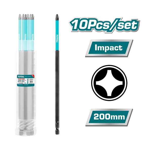TOTAL ΜΥΤΕΣ ΜΑΓΝΗΤΙΚΕΣ ΜΑΥΡΕΣ ΡH2 200mm 10ΤΕΜ (TACIM16PH283) ως 12 Άτοκες Δόσεις