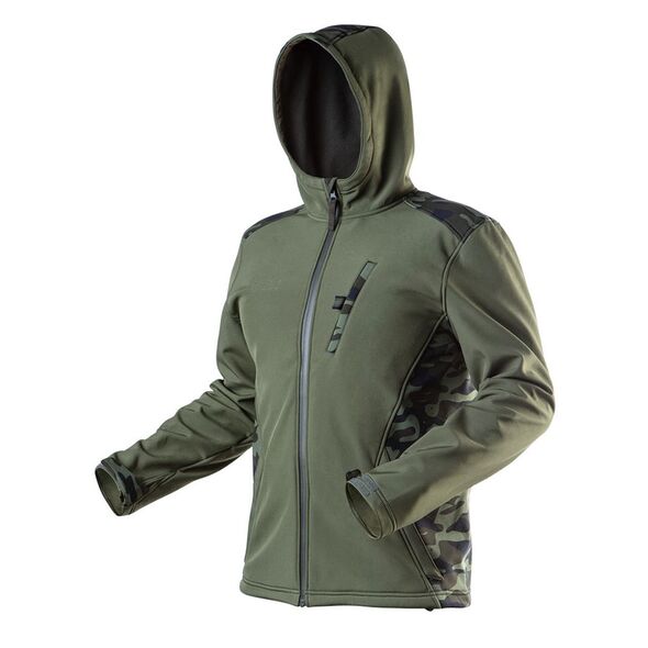 NEO TOOLS Μπουφάν εργασίας Softshell με κουκούλα CAMO 81-553 ως 12 Άτοκες Δόσεις