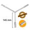 INGCO Μανέλα με Λαβή Υ και 3 Καρυδάκια 8-10-12mm HYSW081012 με 12 άτοκες δόσεις